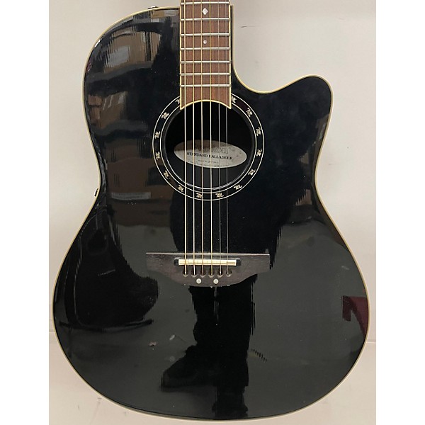 Used Ovation 2771AX5 Balladeer Acoustic Electric Guitar Black Guitar