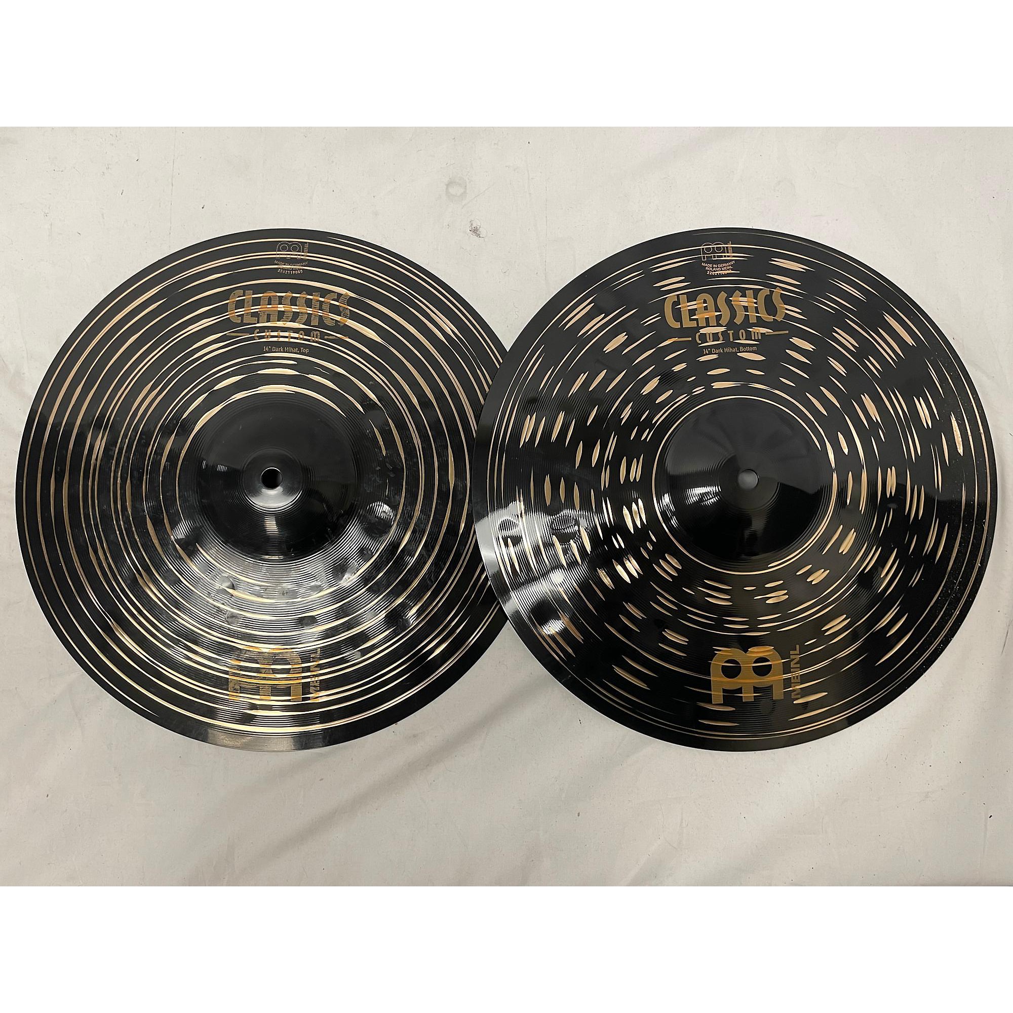 Used MEINL 14in Classic Custom Dark Hi-hat Pair Cymbal 33 | Guitar