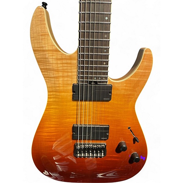 Used Schecter Guitar Research c7 SLS Elite Trans Amber Solid Body Electric Guitar