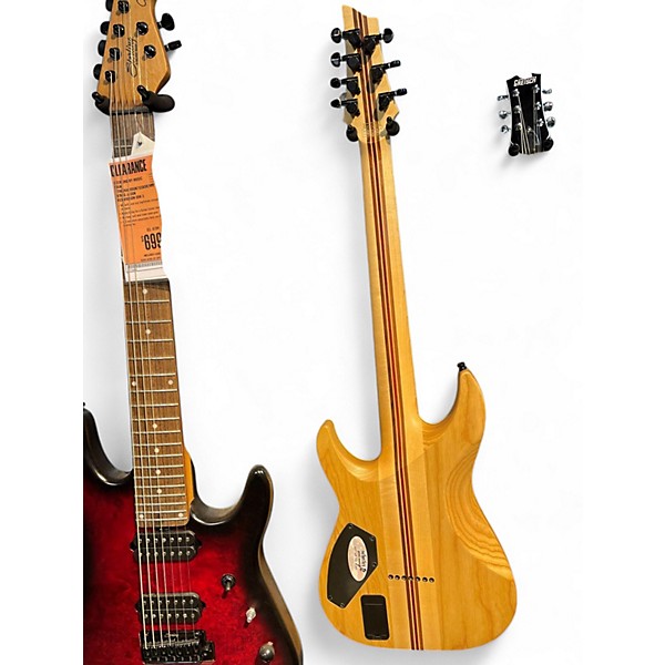 Used Schecter Guitar Research c7 SLS Elite Trans Amber Solid Body Electric Guitar