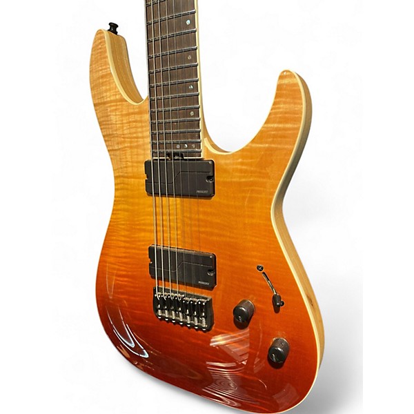 Used Schecter Guitar Research c7 SLS Elite Trans Amber Solid Body Electric Guitar
