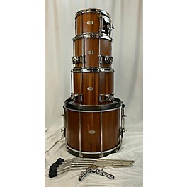 Used BOSS Used Zebra Drums 4 piece 1up 2 Down African Mahogany Mahogany Drum Kit