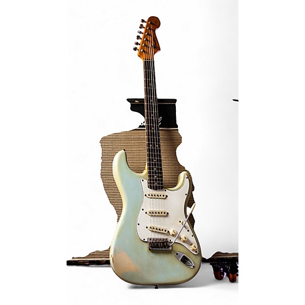 Vintage 1965 Fender STRATOCASTER Sonic Blue Solid Body Electric Guitar