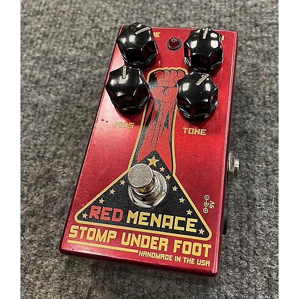 used-stomp-under-foot-red-menace-effect-pedal-guitar-center