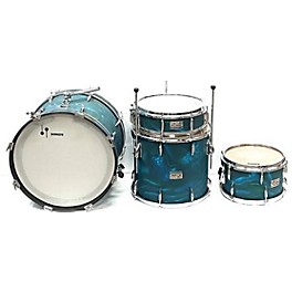 Used SONOR Used 1960s SONOR 4 piece Chicago Star K180 Aqua Satin Flame Drum Kit