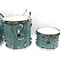 Vintage Vintage 1960s Gretsch Drums 3 piece Progressive Jazz Turquoise Satin Flame Drum Kit