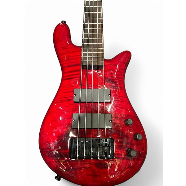 Used Spector Bantam 5 Trans Red Electric Bass Guitar