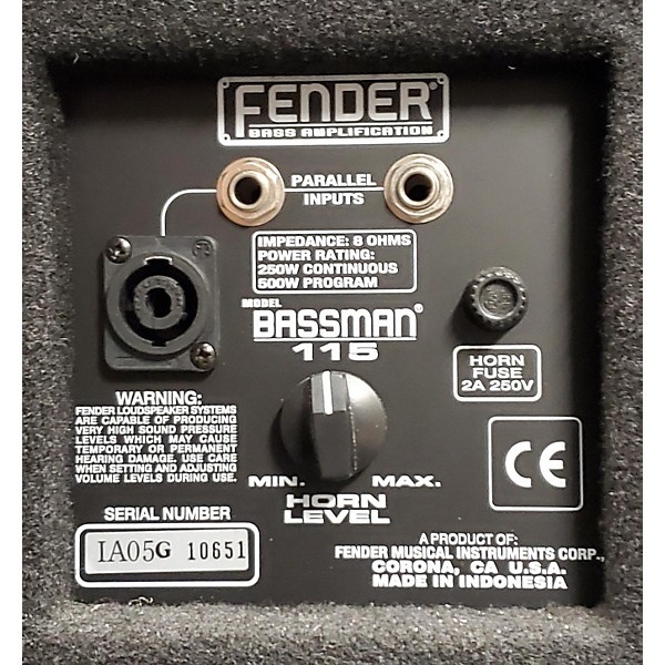 Used Fender Bassman Pro 115 1x15 Neo Bass Cabinet