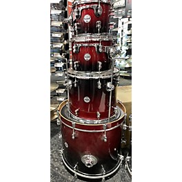 Used PDP by DW Used PDP By DW 4 piece Concept Maple Red To Black Fade Drum Kit