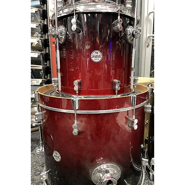 Used PDP by DW Used PDP By DW 4 piece Concept Maple Red To Black Fade Drum Kit