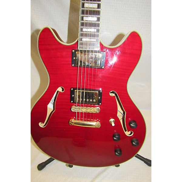 Used Used D'Angelico EX-DC/SP Red Hollow Body Electric Guitar