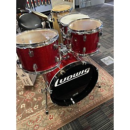 Used Ludwig Used Ludwig 5 piece Monroe Keystone 5 Piece Red Sparkle Drum Kit