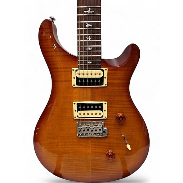 Used PRS SE Custom 24 Solid Body Electric Guitar Amber Guitar Center