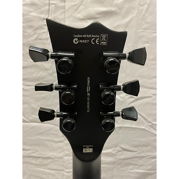 Used ESP Ltd Ec Black Metal Solid Body Electric Guitar