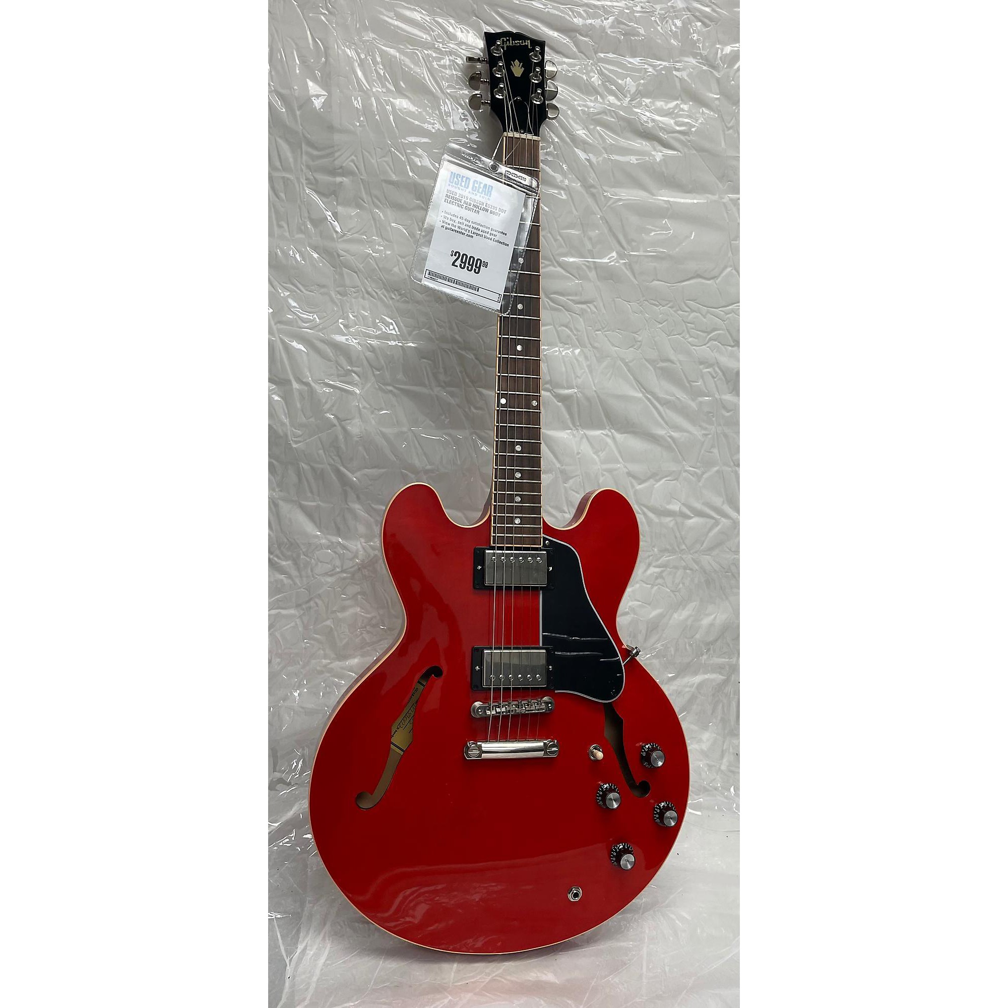 Gibson hollow deals body red