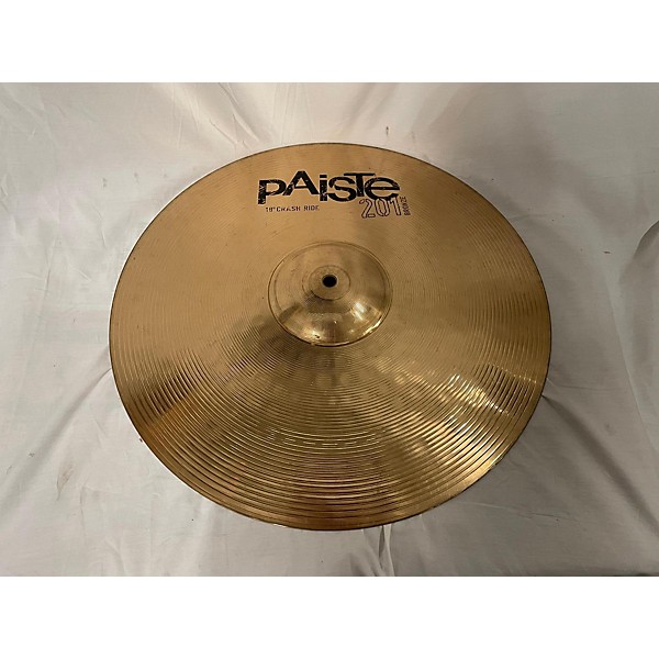 Used Paiste 18in 201 BRONZE CRASH RIDE Cymbal