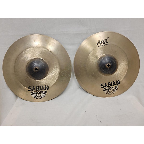 Used SABIAN 14in AAX FREQ HATS PAIR Cymbal
