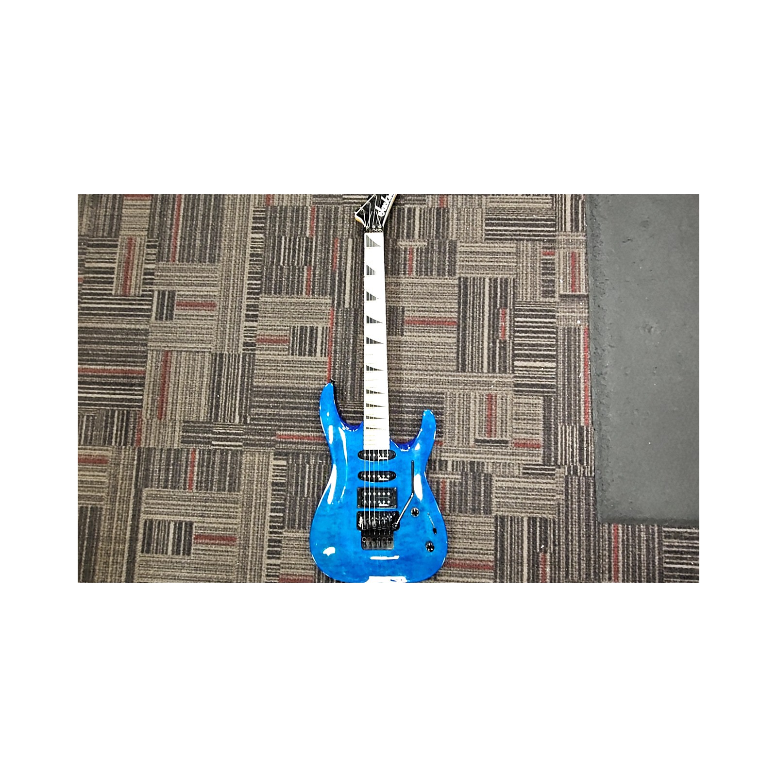Used Jackson JS34Q Dinky Solid Body Electric Guitar Trans Blue Guitar Center