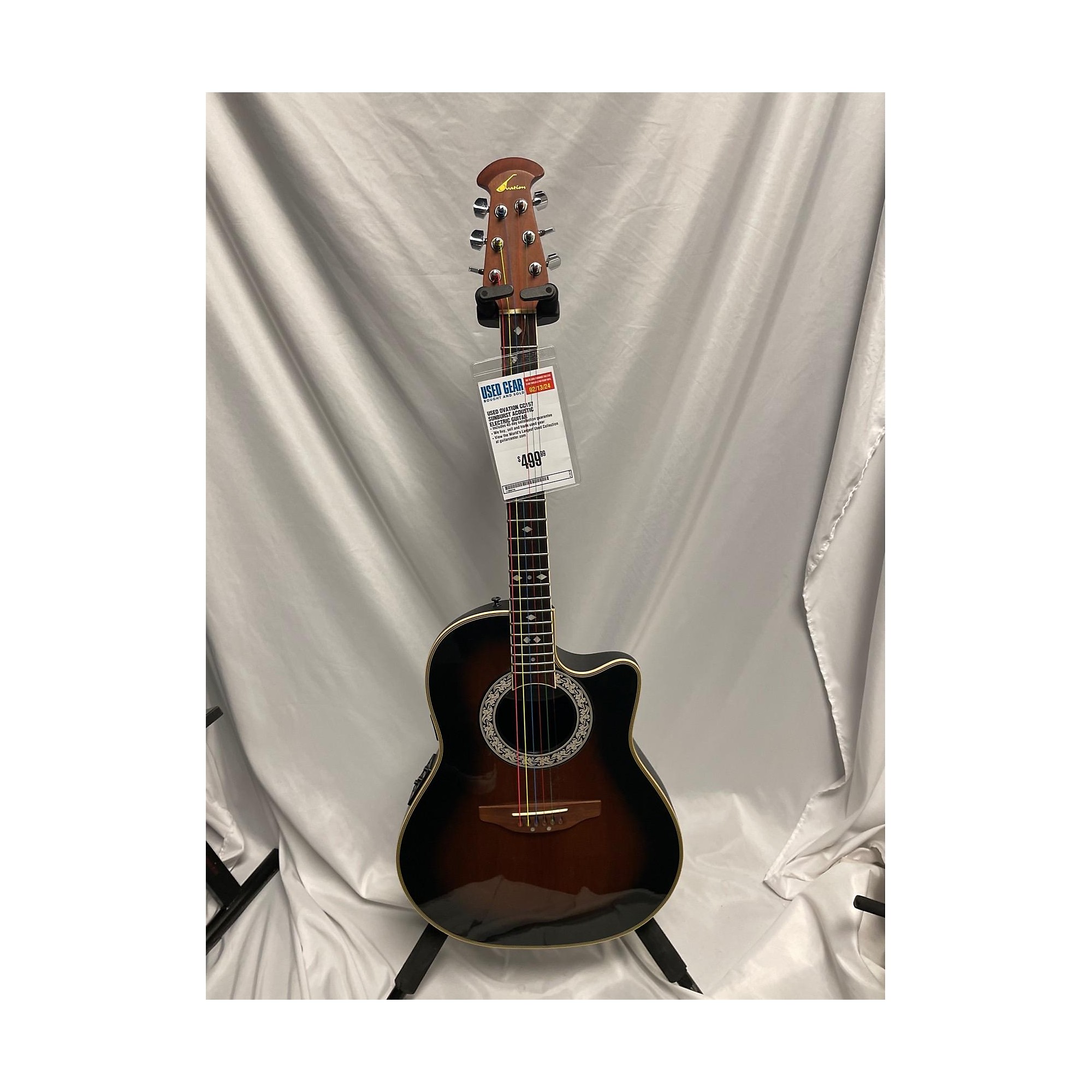 Used Ovation CC157 Acoustic Electric Guitar Sunburst | Guitar Center