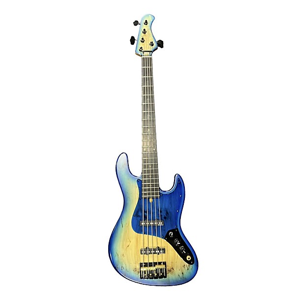 Used Used Bacchus Woodline Custom Trans Blue Electric Bass Guitar