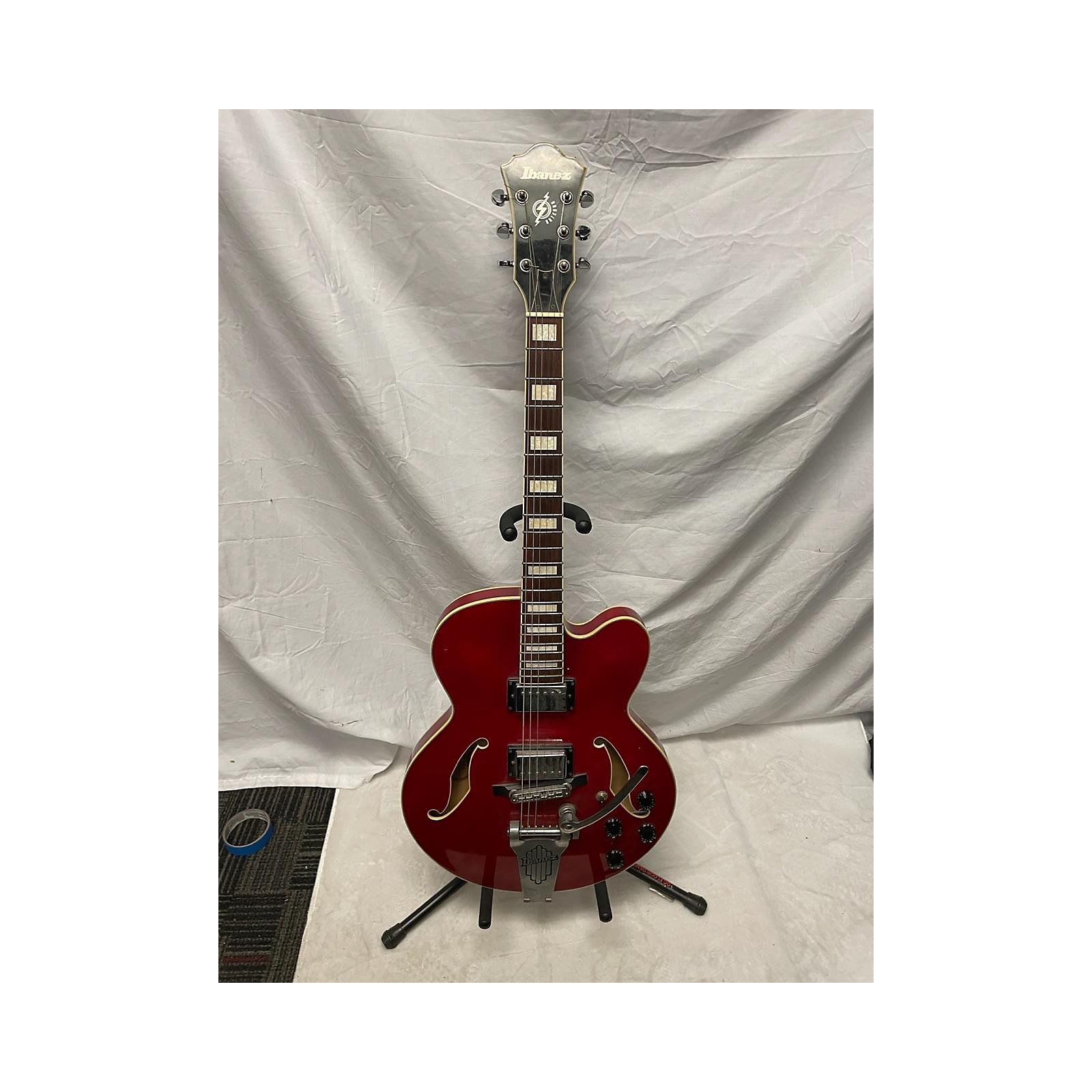 Used Ibanez AFS75T Artcore Bigsby Hollow Body Electric Guitar Red