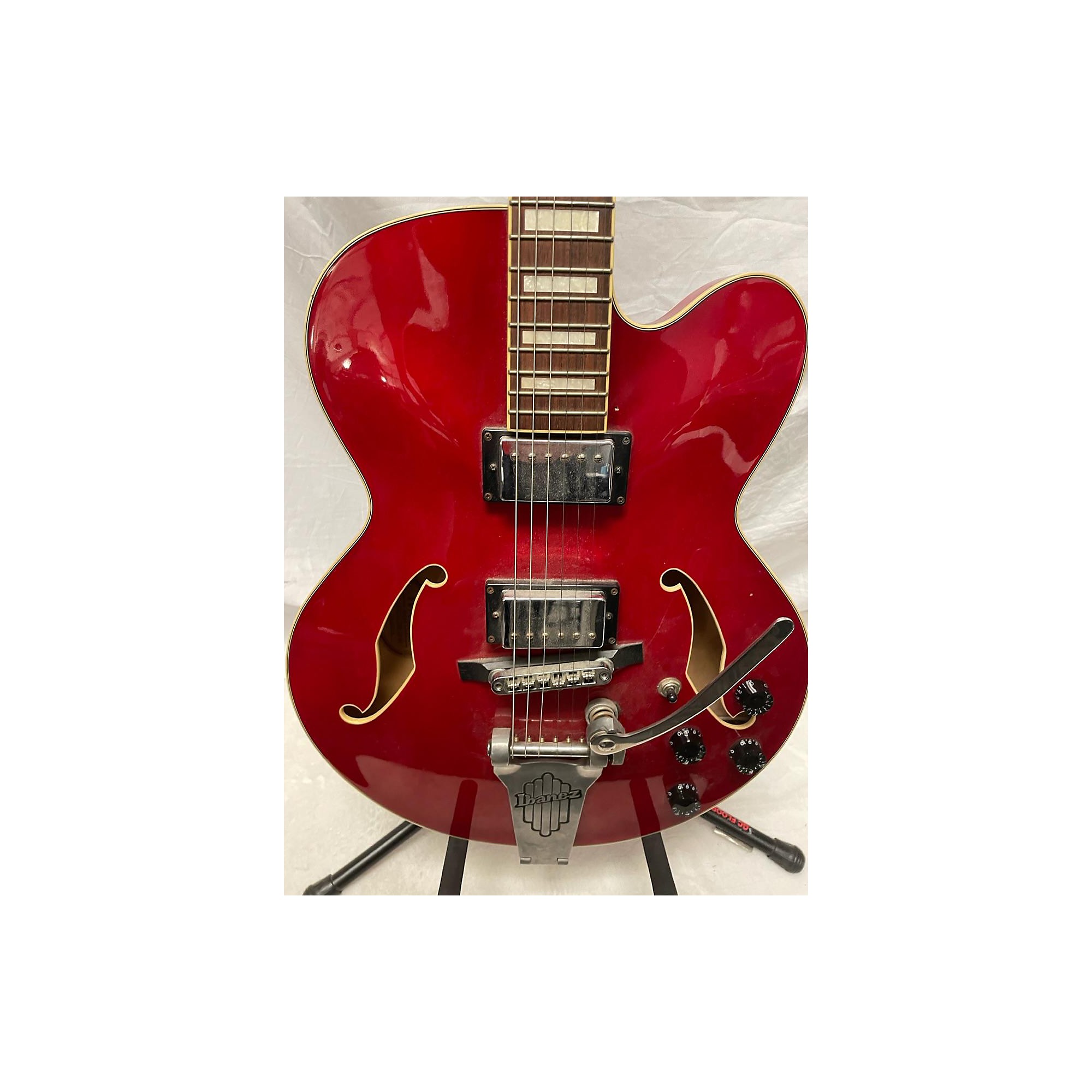 Used Ibanez AFS75T Artcore Bigsby Hollow Body Electric Guitar Red