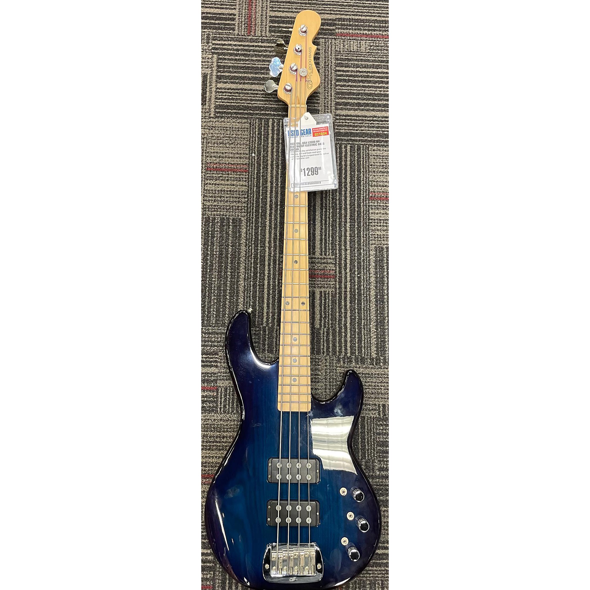 Used G&L USA L2000 HH Electric Bass Guitar Blue Burst | Guitar Center