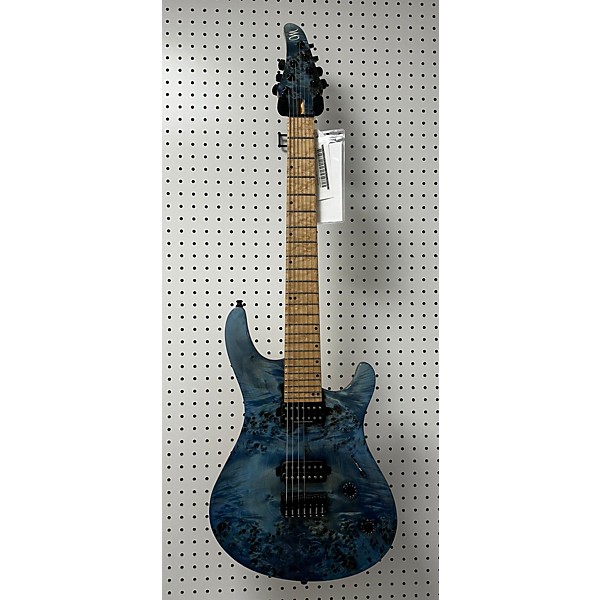 Used Used Mayones Regius 7 Quilted Aqua Blue Solid Body Electric Guitar