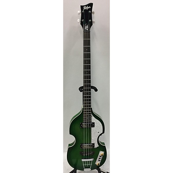 Used Hofner B BASS HI SERIES Electric Bass Guitar Green | Guitar Center