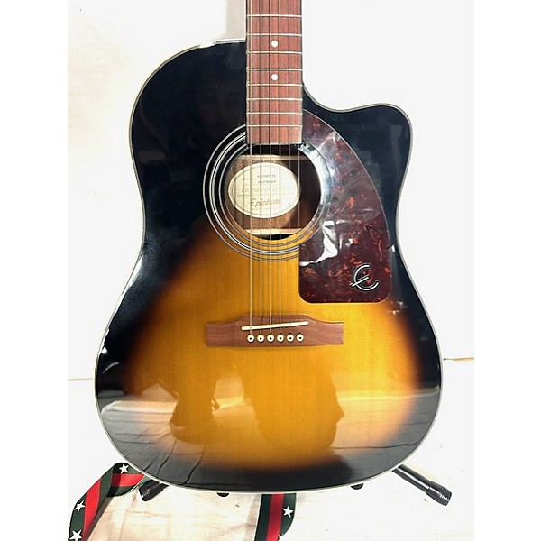 Used Epiphone AJ210CE VS Acoustic Electric Guitar 3 Color Sunburst