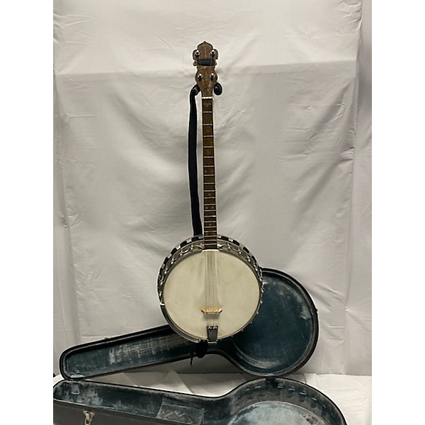 Used Vintage 1920s COLLEGIAN LEEDY Chrome Banjo