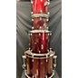 Used Used Unbranded 4 piece 4 Piece Drum Set With Gibbralter Rack Wine Red Drum Kit thumbnail