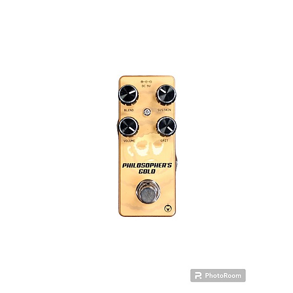 Used Pigtronix Philosopher's Gold Compressor Sustainer Overdrive Effect Pedal