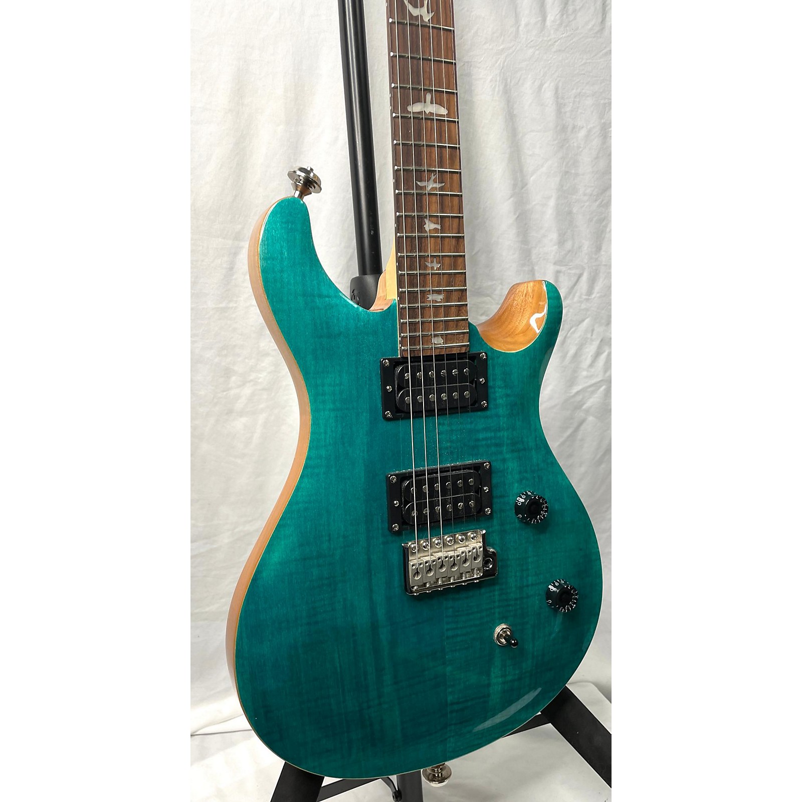 Used PRS SE Custom 24 Solid Body Electric Guitar Turquoise Guitar Center