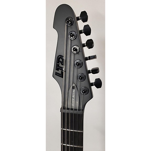 Used ESP LTD Black Metal Phoenix Solid Body Electric Guitar