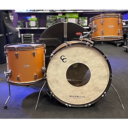 Used Fret-King Used C&C Drum Company 3 piece MAPLE GUM SATIN GOLD Drum Kit