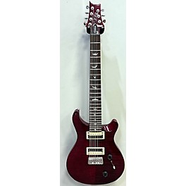 Used PRS Used PRS SE Custom 24 7 String Black Cherry Solid Body Electric Guitar