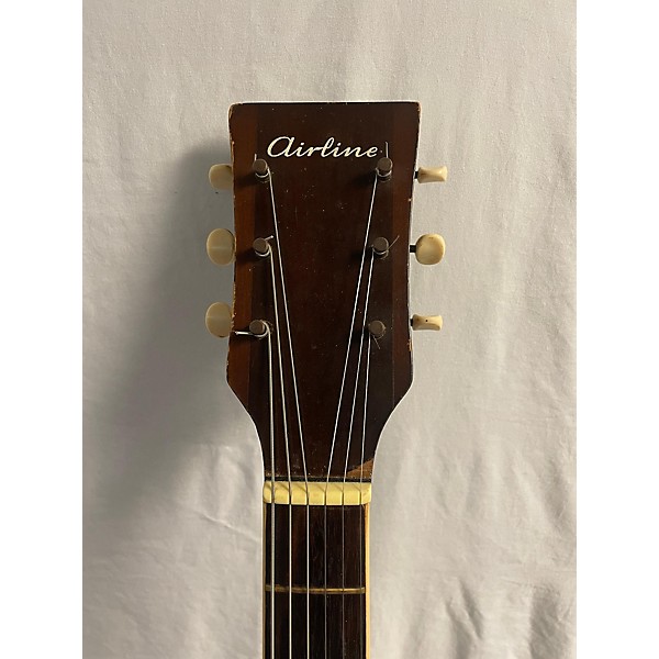 Used Airline F Hole Acoustic Guitar