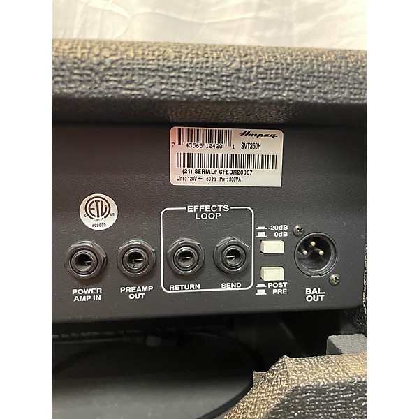 Used Ampeg SVT350H Bass Amp Head