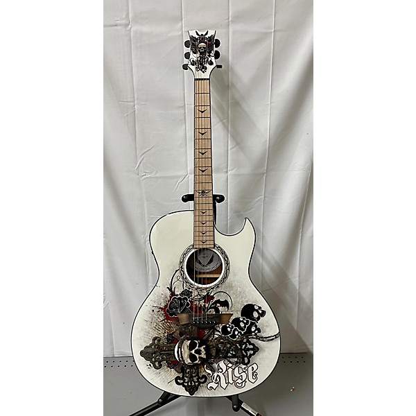 Used Dean Exhibition Resurrection Acoustic Electric Guitar White