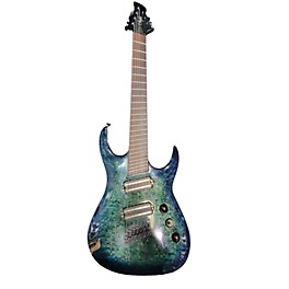 Used Agile Used Agile Pendulum 72527 7 Sring Green Flamed Maple Solid Body Electric Guitar