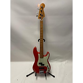 Used Ampeg Used Fender Player Plus Active Precision Bass Fiesta Red Electric Bass Guitar