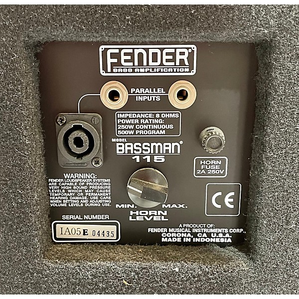 Used Fender Bassman 115 Bass Cabinet