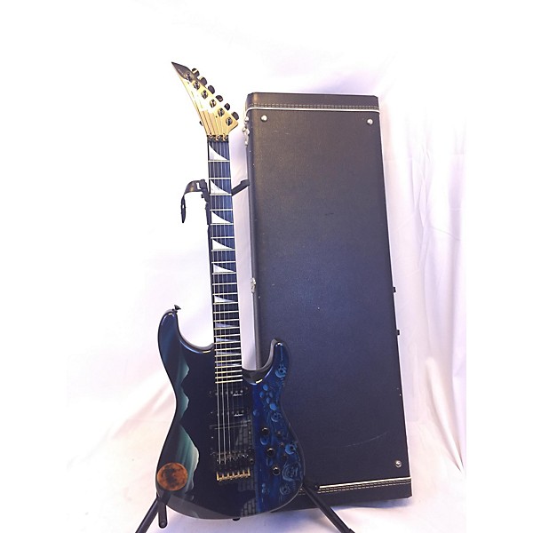 Used Vintage 1989 Jackson USA Custom Shop Soloist Mountain/Skull Graphic Solid Body Electric Guitar