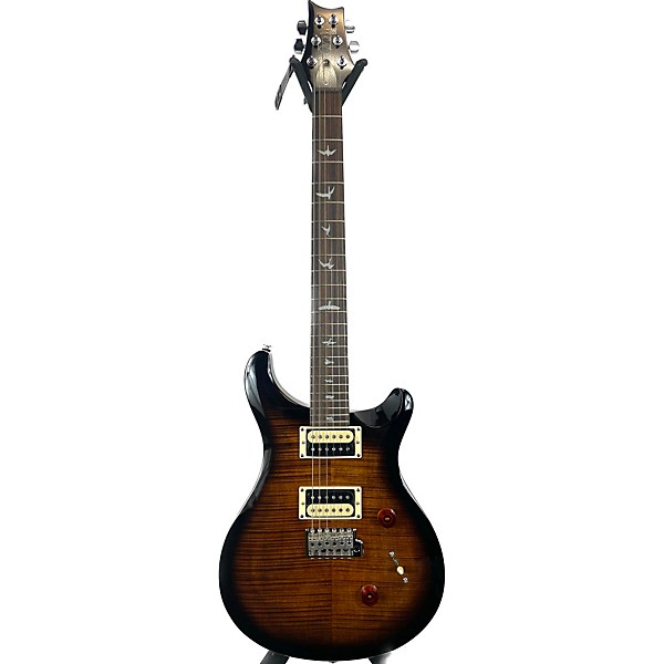 Used PRS SE Custom 24 Solid Body Electric Guitar Black Gold Sunburst