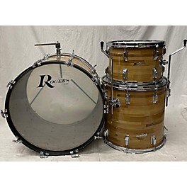 Used Rogers Used Rogers 3 piece 1969 Drum Set Natural Drum Kit