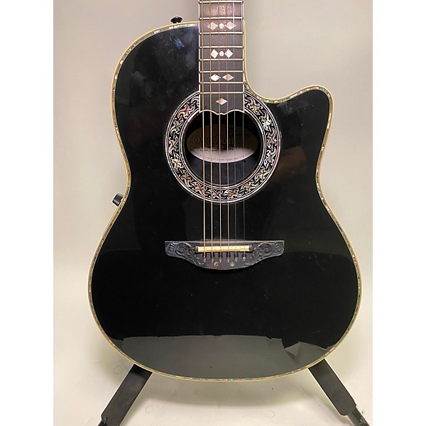 Used Ovation 1991 1869 Custom Legend Acoustic Electric Guitar Black ...