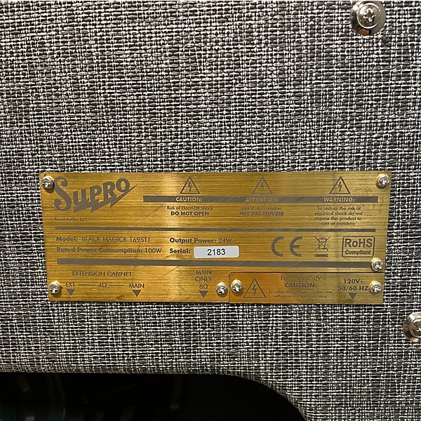 Used Supro 1696TJ BLACK MAGICK 25W Tube Guitar Combo Amp