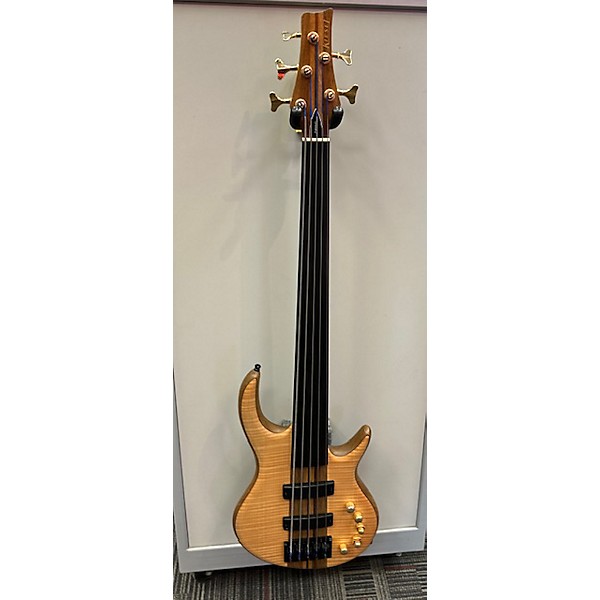 Used Used KIESEL 5 STRING FRETLESS FLAME NATURAL Electric Bass Guitar