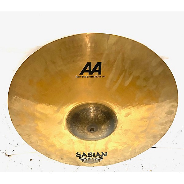 Used SABIAN 18in AA Raw Bell Crash 18 Cymbal